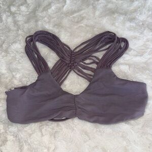 purple and blue reversible maaji bikini top, size XS